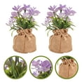 thumbnail image 3 of 2 arreglos de orquídeas artificiales de plástico en macetas para decoración de jardín., 3 of 5