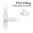 thumbnail image 4 of Uxcell Fitting 1-1/4" 4 Ways Connector Furniture Build Grade Pipe Coupling, White, 4 of 8