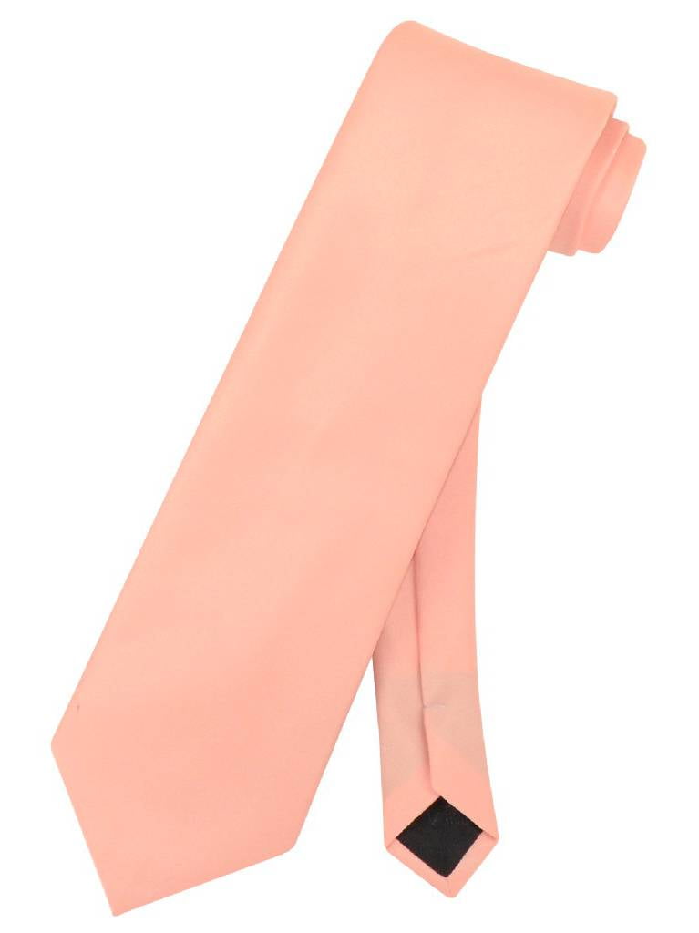 Vesuvio Napoli NeckTie Solid PEACH Color Men's Neck Tie