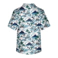 thumbnail image 3 of Men's Short Sleeve V-Neck Summer Print Chest Pocket Care Worker Top L, 3 of 3
