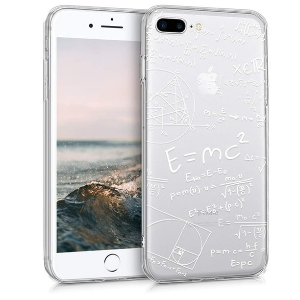 Kwmobile Clear Case Compatible With Apple Iphone 7 Plus 8 Plus Tpu Smartphone Backcover Math Physics Formulas White Transparent Walmart Com Walmart Com