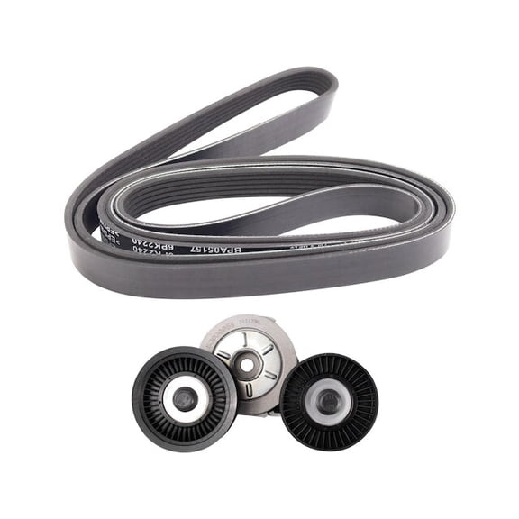 Accessory Belt and Tensioner 2 Piece - Compatible with 2002 - 2003 Dodge Ram 1500