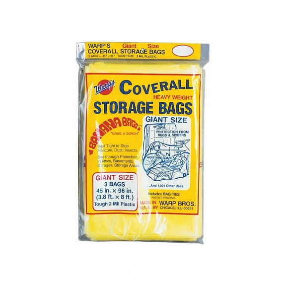 Warps CB-45 3-Count 45" x 96" Banana Bags Storage Bags