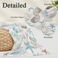 thumbnail image 3 of Ocean Coastal Throw Pillow Cover 20 x 26 Inch Decorative Pillow Cover Nautical Beach Starfish Coral Seashells Leaf Lumbar Pillowcase Seasonal Rectangle Cushion Case for Couch Sofa Bed Living Room, 3 of 9
