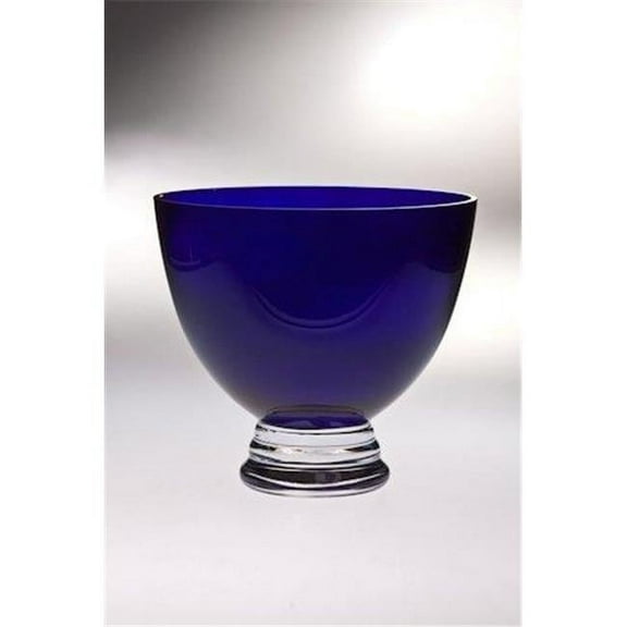 Classic clear 9.5 in. High Quality Glass Cobalt Footed Bowl