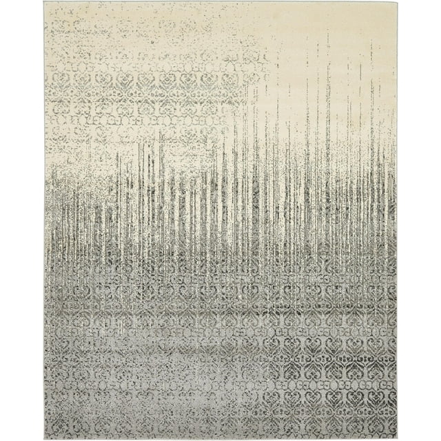 Unique Loom Del Mar Collection Contemporary Transitional Area Rug, 8' x 10', Gray/Ivory