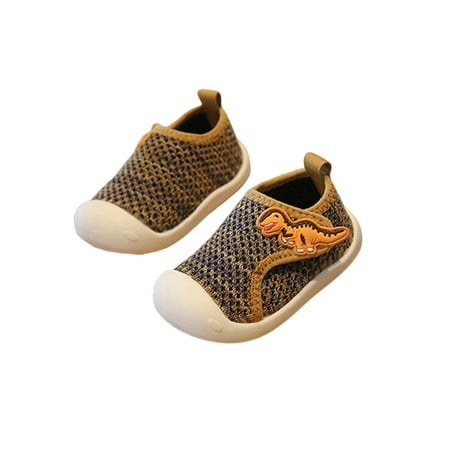 

Lumento Kids Walking Shoe First Walkers Flats Slip On Casual Shoes Fashion Sneakers Indoor Mesh Comfort Yellow-Black 7C