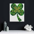 thumbnail image 5 of COMIO St. Patrick's Day Framed Canvas Wall Art for Living Room Shamrock Beer Wall Decor, Green Clover Beer Aesthetic Paintings for Bedroom Office Kitchen Bathroom, Ready to Hang Wall Pictures, 5 of 5
