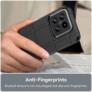 CCSmaller for Xiaomi 14 Case for Man, Heavy Duty Protection Shockproof Phone Case Support Wireless Charging Cover for Xiaomi 14 HD Black