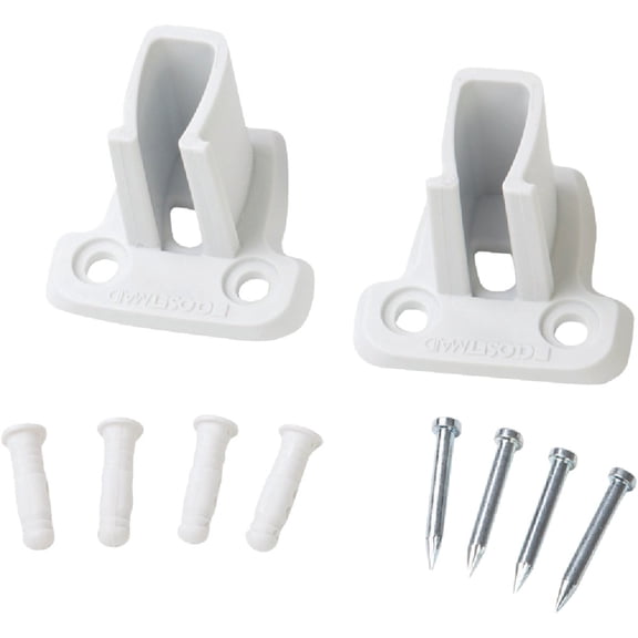 ClosetMaid Low Profile Wall Bracket - Easy Installation - 2 Pack, White