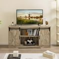 thumbnail image 2 of Costway TV Stand Farmhouse Cabinet Sliding Barn Door Adjustable Shelves for TV up to 65", 2 of 10
