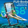 thumbnail image 3 of AICase for iPhone 16 Plus Case, Waterproof Built-in Screen Protector, [12 FT Military Drop Proof] [Full Body Shockproof] [Dustproof] [IP68 Underwater] Phone Case for iPhone 16 Plus 6.7''- Black, 3 of 10