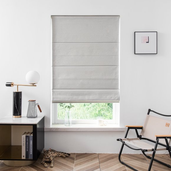 Total Blackout Cordless Roman Shades for Window 27"X64", Blackout Roman Blinds, Thermal Insulation UV Protection for Home Bedroom