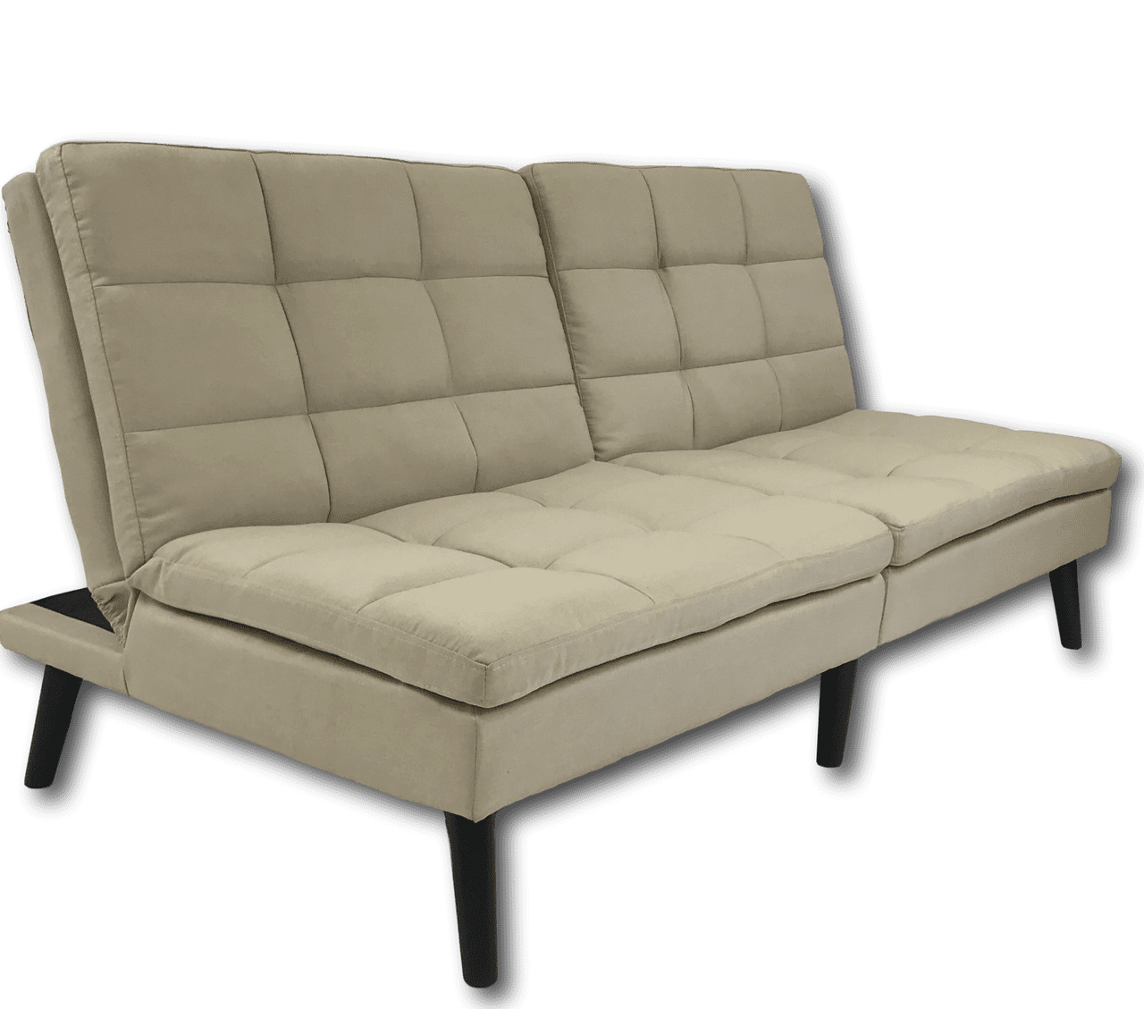 Viscologic Windsor Split Back Convertible Futon Lounger Sofa Bed Cream