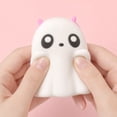 thumbnail image 4 of Homellea Cute Halloween Ghost Figurine, White Resin Mini Ghost Statue with Pink Horn Accent for Tabletop, Shelf, Mantel, Desk, Office, Bedroom, Party and Spooky Home Decor, 4 of 5
