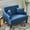 Blue, variant on Bezseller Oversized Accent Chair with High Back, Armchair for Living Room or Bedroom, Beige