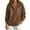 Brown, variant on Ladies Ruched Crochet Hooded Plain Loose Fit Hoods Outfits Sweatshirt for Women Sweater Fall Winter Outfits 2026 White M