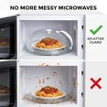 thumbnail image 4 of 11 Inch Microwave Splatter Cover, Microwave Cover for Food with Handle & Adjustable Steam Vents, Anti-Splatter Plate Lid for Heating, Splatter Guard for Microwave Oven, BPA-Free, 4 of 9