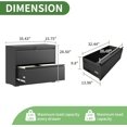 thumbnail image 2 of IKIMI 2 Drawer Lateral File Cabinets, Metal Lateral Filing Cabinet for Home Office, Wide Steel Storage Cabinet for Legal/Letter/A4 Size Files, Assembly Required, 2 of 7