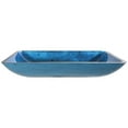 thumbnail image 5 of KRAUS Irruption Rectangular Glass Vessel Sink in Blue with Pop-Up Drain in Chrome, 5 of 6