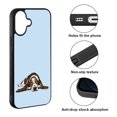 thumbnail image 2 of WIRESTER Shockproof Soft Rubber Cover Case for Apple iPhone 17 6.3" 2025, Basset Hound Dog Lying Down Looking Up On Light Blue Background, 2 of 5