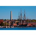 thumbnail image 2 of USS Constitution historic ship  Old Ironsides a Three Masted Frigit  is seen near Bunker Hill Monument on harbor, 2 of 2