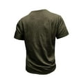 thumbnail image 3 of OGLCCG Men's Casual T Shirts Short Sleeve Cotton Classic V Neck T-Shirt Summer Fashion Solid Color Lightweight Vacation Beach Tees Shirt,XL,Army Green, 3 of 6