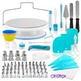 thumbnail image 1 of 140pcs Cake Decorating Kit Baking Supplies Tools with Cake Turntable,Cake Pans Set for Beginners and Cake Lovers, 1 of 8