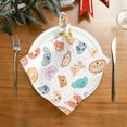 thumbnail image 4 of Coolnut Set of 4 Cute Cartoon Pattern Napkins Cloth Napkins 20"x20", Washable Polyester Dinner Napkins for Parties, Wedding, Restaurant, 4 of 6
