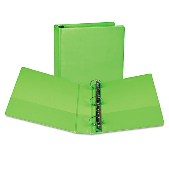 Samsill Fashion View Binder Round Ring 11 x 8-1/2 2" Capacity Lime 2/Pack U86678