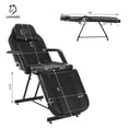 thumbnail image 2 of Fayean Facial Chair, Multipurpose Tattoo Chair 73 Inch Spa Salon Facial Bed with Massage Equipment Spa Stool for Beauty Spa Tattoo, Black, 2 of 7
