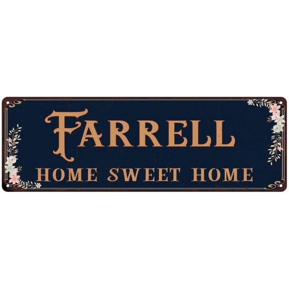 FARRELL Home Sweet Home Victorian Look 6x18 Metal Sign 106180046750