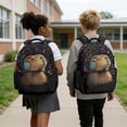 thumbnail image 2 of Yspwyqan Musical Capybara Backpack Set for Kids, 4Pcs 17 Inch 600D Polyester Kids Backpack and Lunch Box Set with Pencil Case for Elementary School, 2 of 7