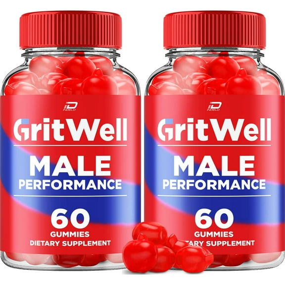 Gritwell Gummies for Men – Grit Well Male Gummy Natural Blend Reviews, 2 Pack, 120 Gummies