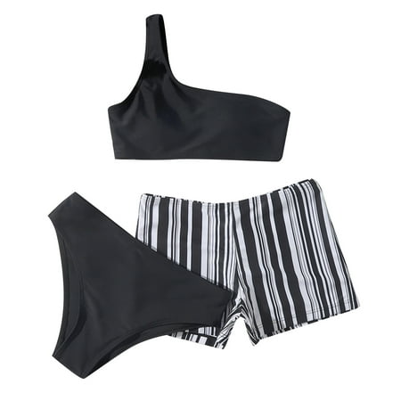

Toddler Girls Two Pieces Swimsuit Kids Baby Girls Spring Summer Print Sleeveless Swimwear Swimsuit Holiday Beach 3PC Bikini Clothing 11-12 Years