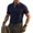 Navy, variant on Henley Short Sleeve Shirt For Men Color Block Casual Contrast Trim Button Placket Tops Cotton Blend Knit Polo Shirt With Chest Pocket For Outdoor Sports And Daily Wear