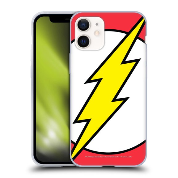 Head Case Designs Officially Licensed The Flash DC Comics Logo Oversized Soft Gel Case Compatible with Apple iPhone 12 Mini