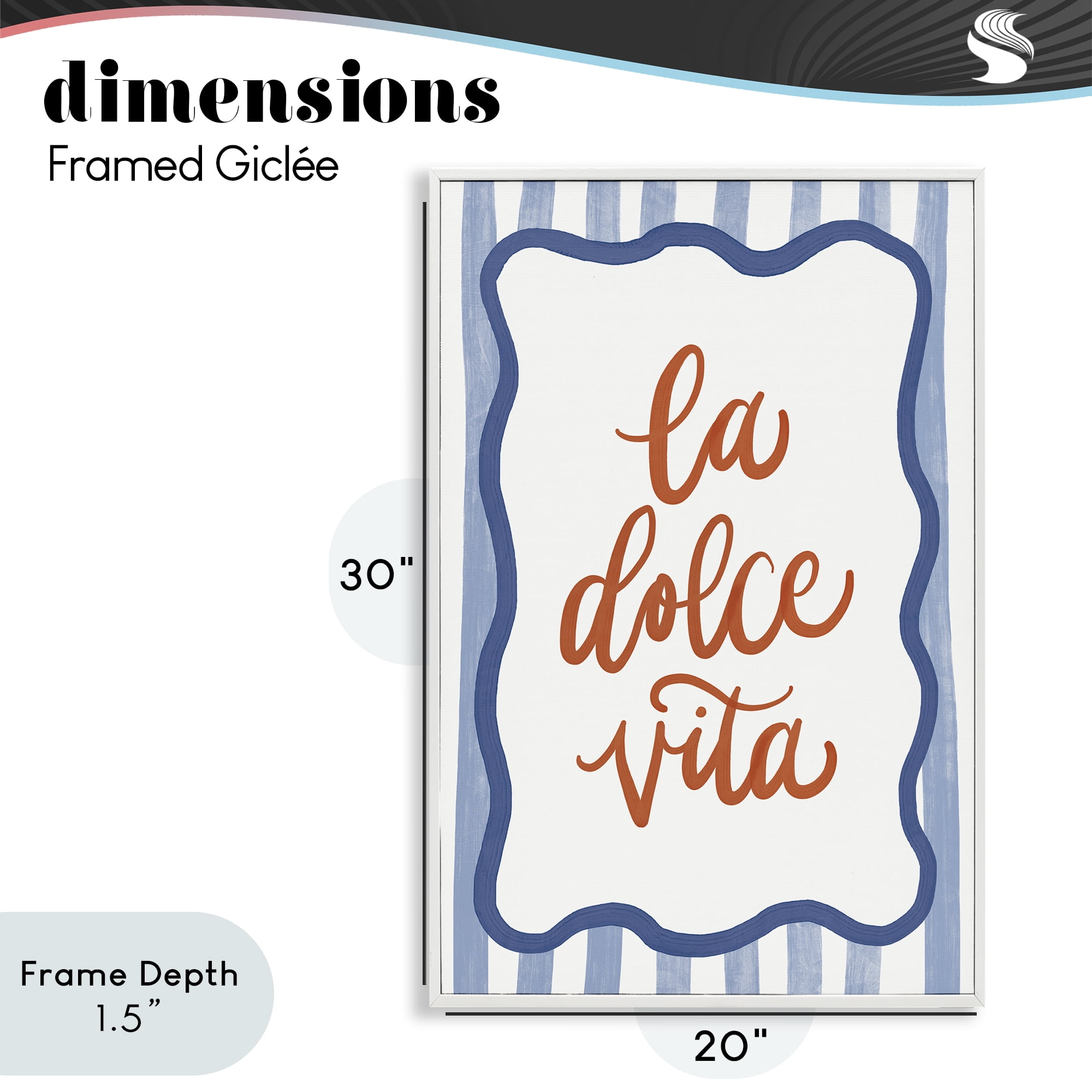 Stupell Industries Italian Kitchen Typography White Framed Giclee Art, design by Amanda Houston