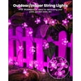 thumbnail image 2 of Luces Solares en Cadena Brightown 60 LED Rosadas Impermeables, 2 of 7
