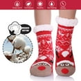 thumbnail image 6 of Boys Girls Slipper Socks Cute Animal, Fuzzy Winter Warm Fleece Lining Christmas Socks With Grippers (1Pairs), 6 of 6