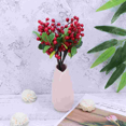 thumbnail image 5 of 5 Pcs Christmas Berry Stems Fruits Flower Artificial Flowers Picks for Tree Bride Blueberry (Red), 5 of 7