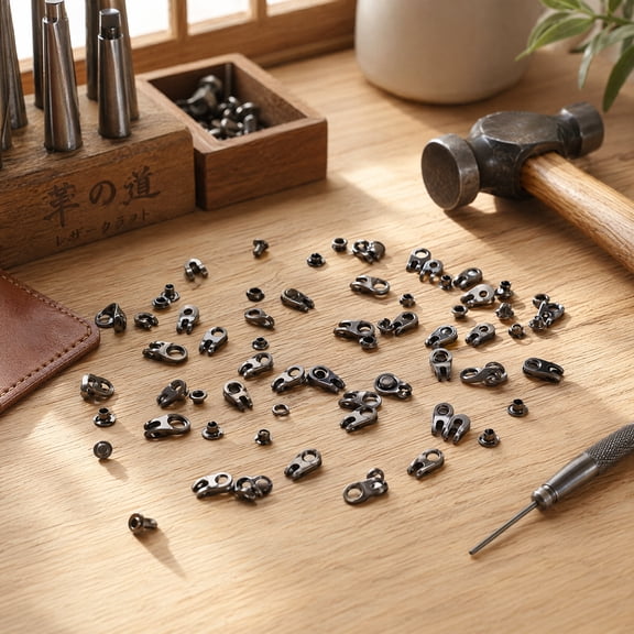 ROSENICE 20Sets Black Shoe Lace Buckle Stable Metal Boot Hooks for DIY Shoe Repair