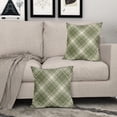thumbnail image 3 of Sage Green Plaid Pillow Covers 20x20 Inch Sage Green and Beige Buffalo Plaid Tartan Pattern Decorative Throw Pillow Cases Set of 2 Farmhouse Holiday Cushion Cases Sofa Couch Bed Decor, 3 of 6