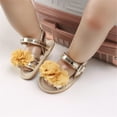 thumbnail image 2 of Infant Baby Girls Summer Sandals with Flower Soft Sole Newborn Toddler First Walker Crib Dress Shoes, 2 of 7
