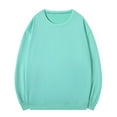 thumbnail image 2 of Namayuj Men's Sweatshirts Casual Solid Color Round Neck Sweatshirt Lightweight Pullover Tops Workout Long Sleeve Shirts, 2 of 7