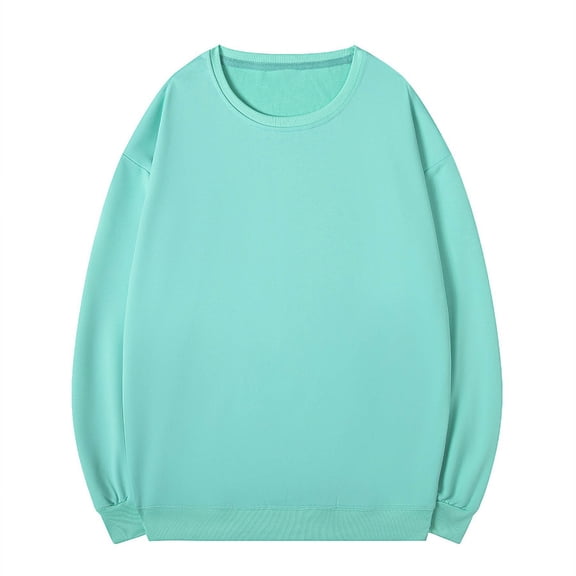 Lzobxe Mens Shirts Oversized Loose Fit Long Sleeve Lightweight Round Neck Sweatshirts Solid Color Casual Pullover,Size XS-3XL