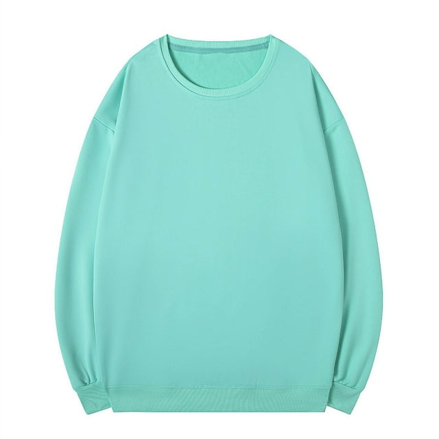 HAiming Chemises en Coton pour Hommes Manches Longues Décontractées Col Rond Hauts Amples Mode Chandail en Molleton Basique Surdimensionné