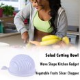 thumbnail image 1 of Batería de Cocina Cortador de ensalada Tazón Rebanador de frutas vegetales Chopper Forma de onda Gadget de cocina 172290 Wdftyju Libre de BPA, 1 of 6