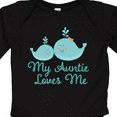 thumbnail image 4 of Inktastic My Auntie Loves Me Whale Boys or Girls Long Sleeve Baby Bodysuit, 4 of 5