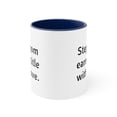 thumbnail image 2 of Stepmom Gifts Two-Tone 11oz Mug Stepmom earns title with love., 2 of 4